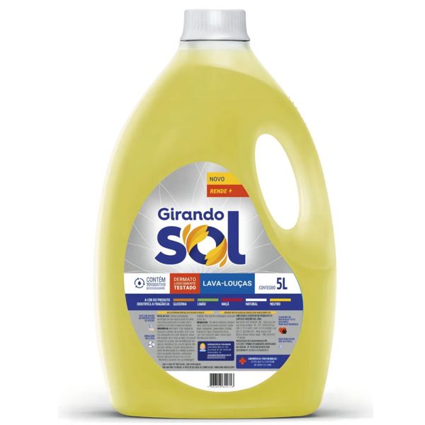 Lava Louças Girando Sol Neutro 5L