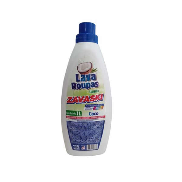 Lava Roupas Líquido Zavaski 1000ml Coco